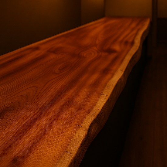 ウォルナット 縮み虎杢　美杢　厚板　735×13×25 100サイズ 