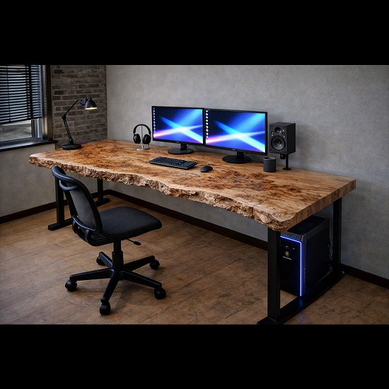 ポプラ一枚板のワークデスク